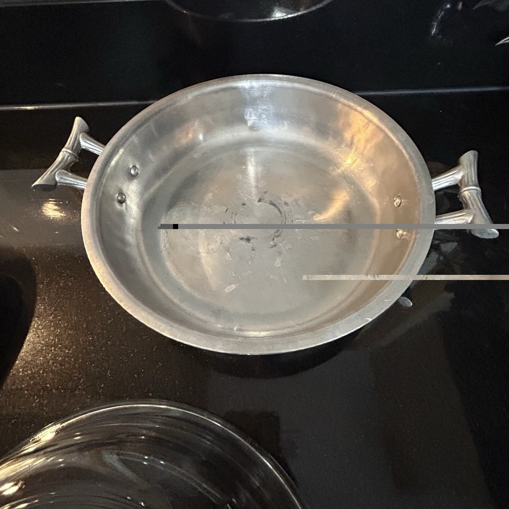 Vintage Everlast Aluminum / Pyrex Tiki Divided Chafing Dish Serving Glass - Picture 10 of 13